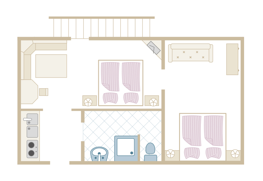 Skizze vom Appartement